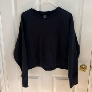Nike Women's Black Cropped Sweatshirt